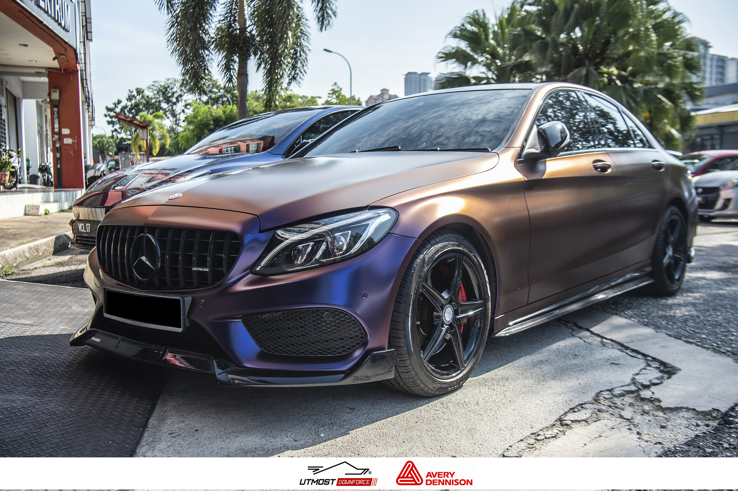 A car wrapped in Satin Roaring Thunder, Satin film by Avery Dennison