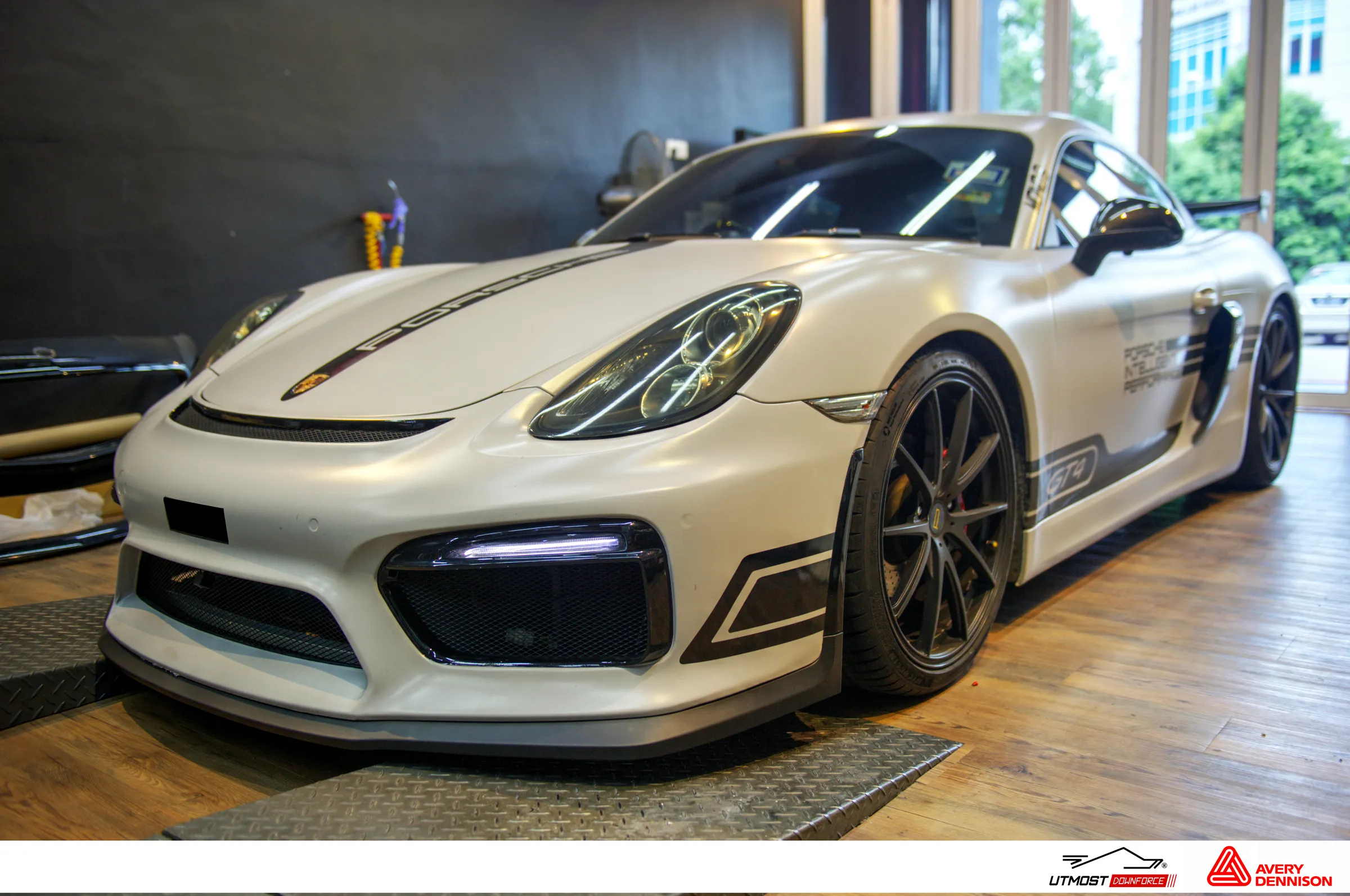 A car wrapped in Satin Grey, Satin film by Avery Dennison