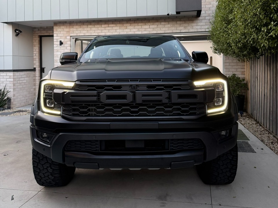 2024 Ford Ranger wrapped in Satin black, shot 4