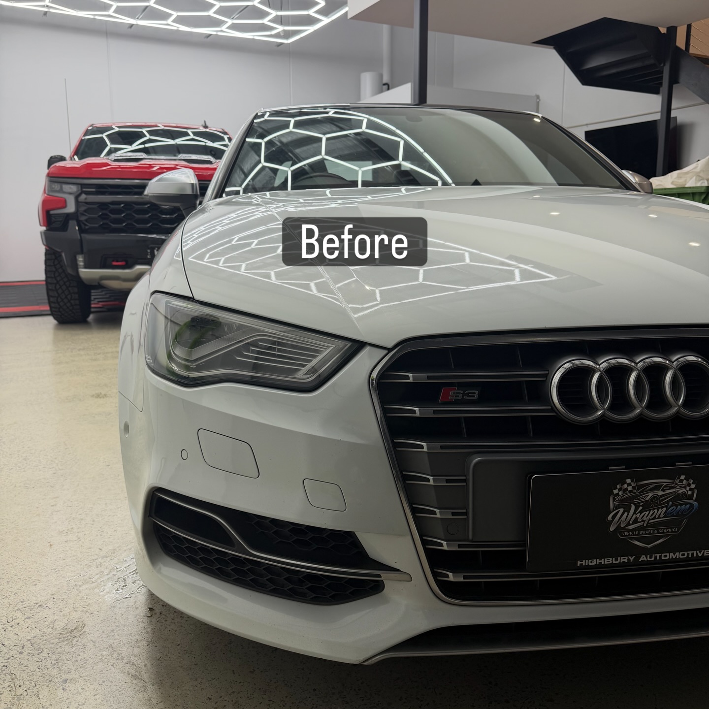 Audi S3 wrapped in Gloss Obsidian Black, shot 5