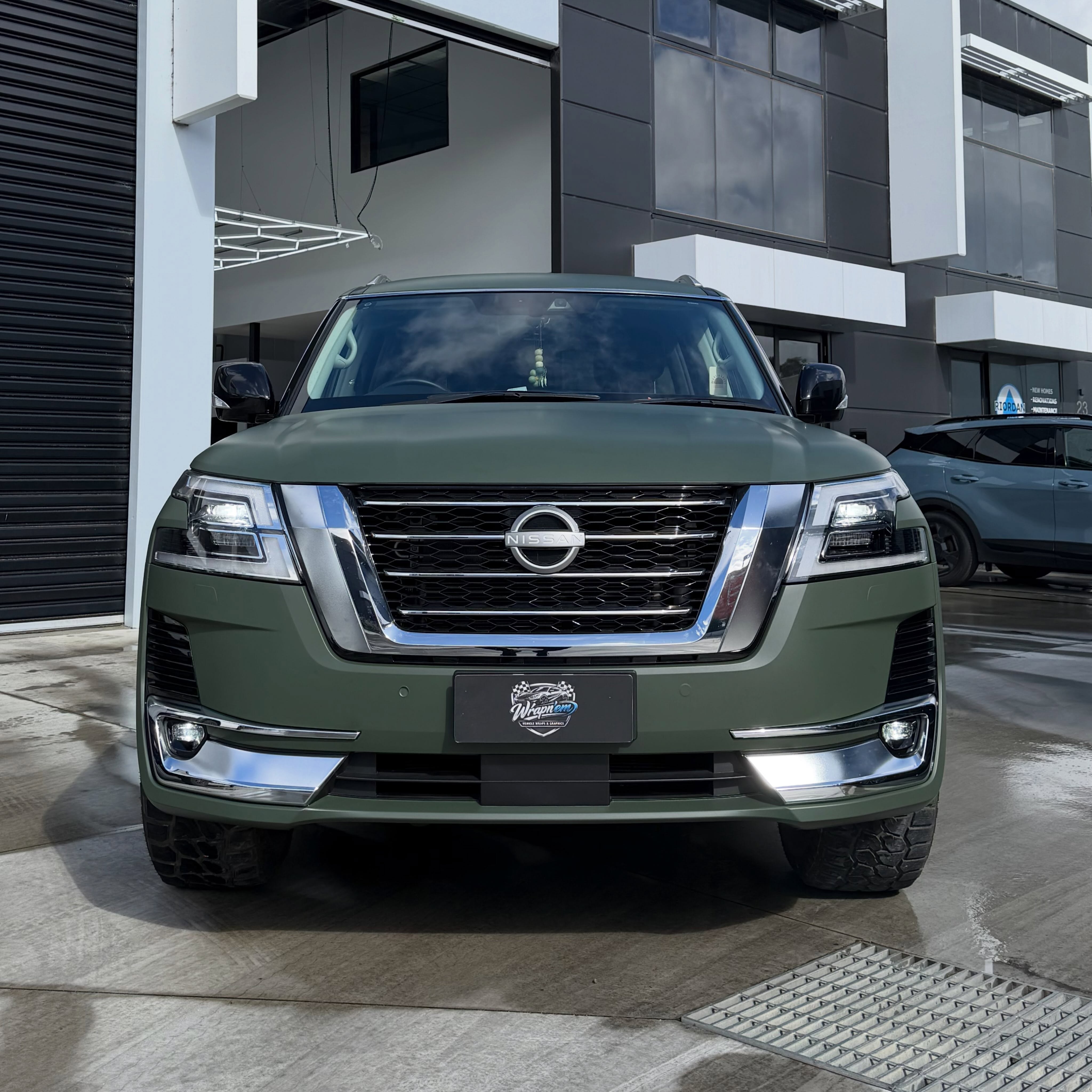Nissan Patrol Ti-L in Matte Olive Green - Avery Dennison, shot 2 of 13
