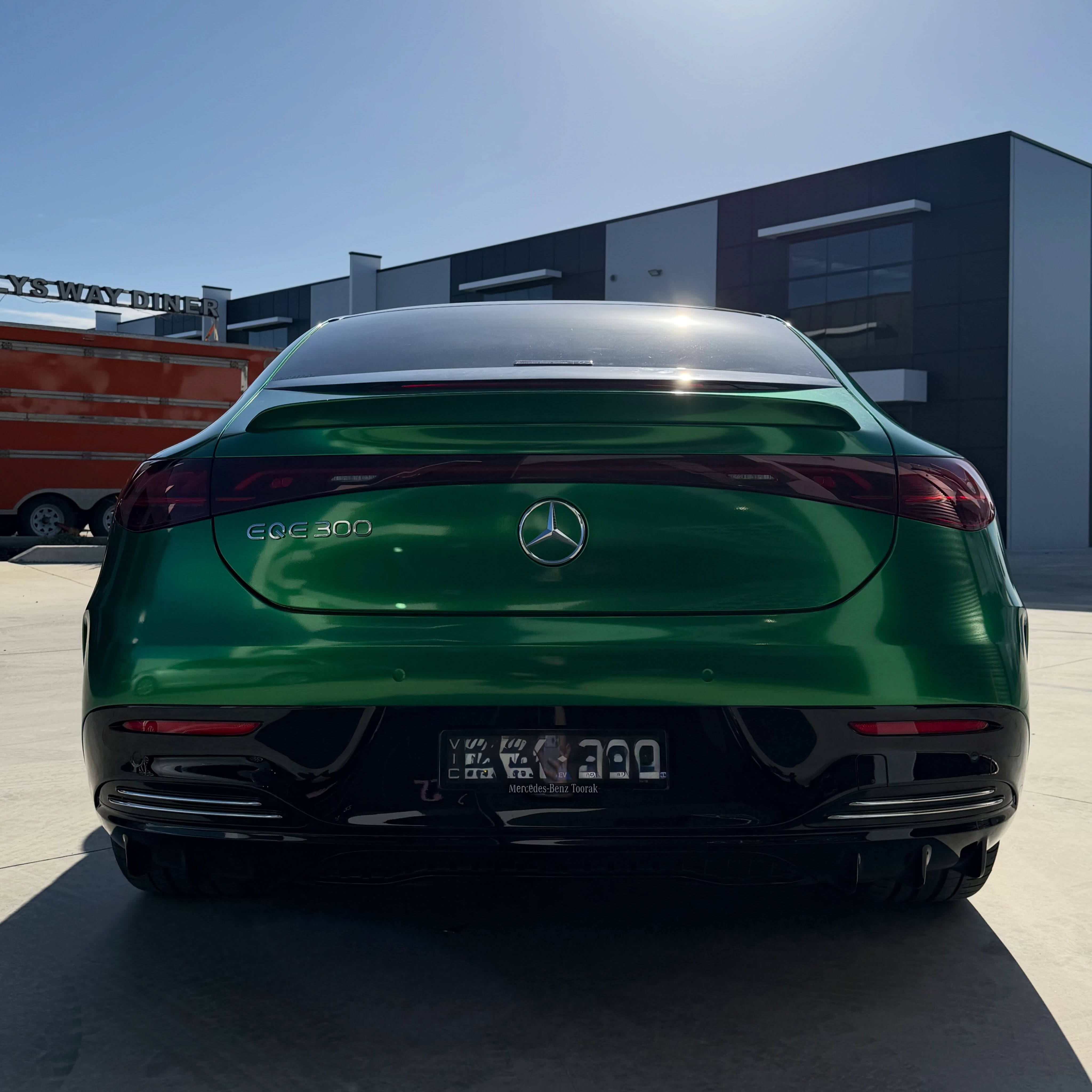 Mercedes Benz EQE300 in Radioactive Green - Avery Dennison, shot 8 of 10