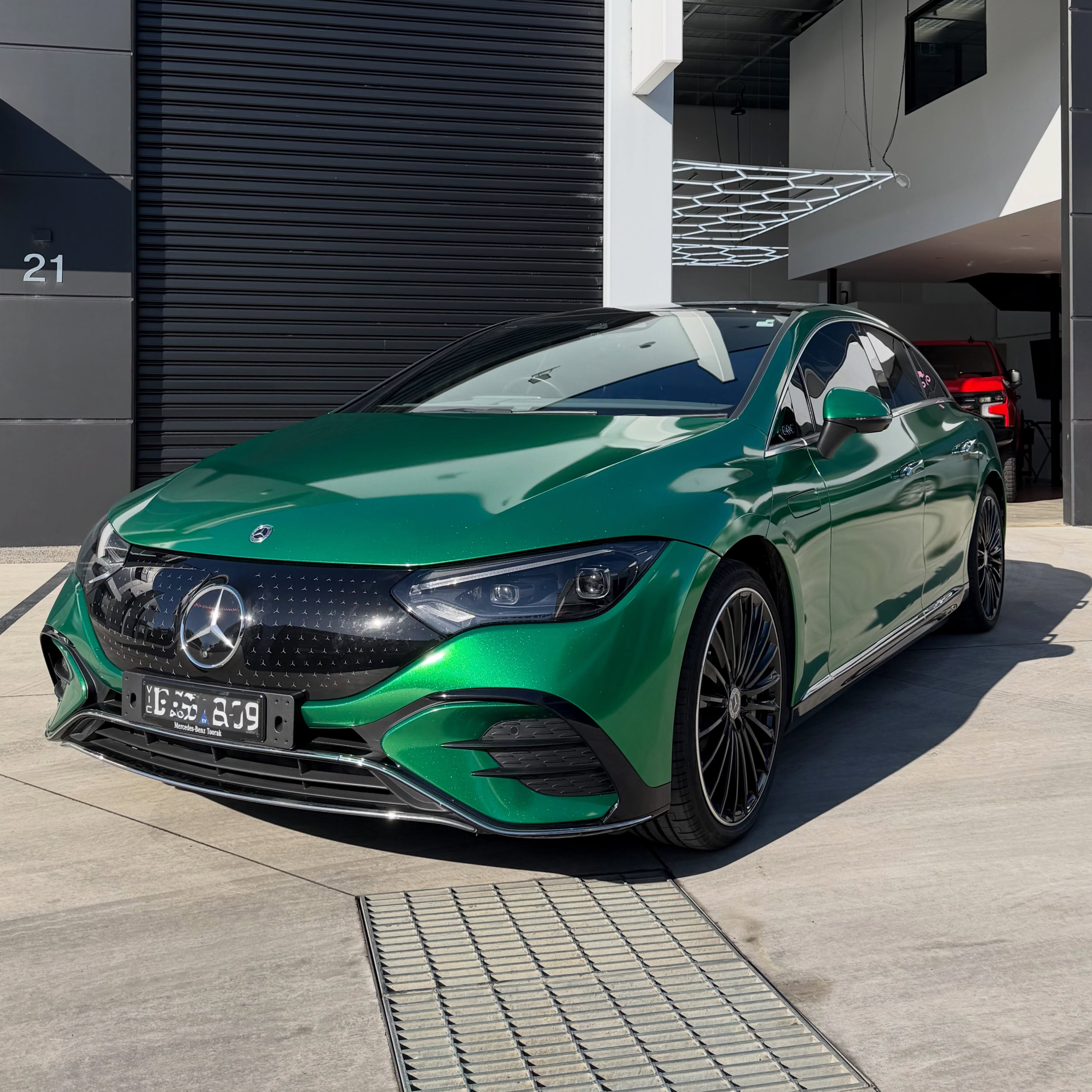 Mercedes Benz EQE300 in Radioactive Green - Avery Dennison, shot 5 of 10