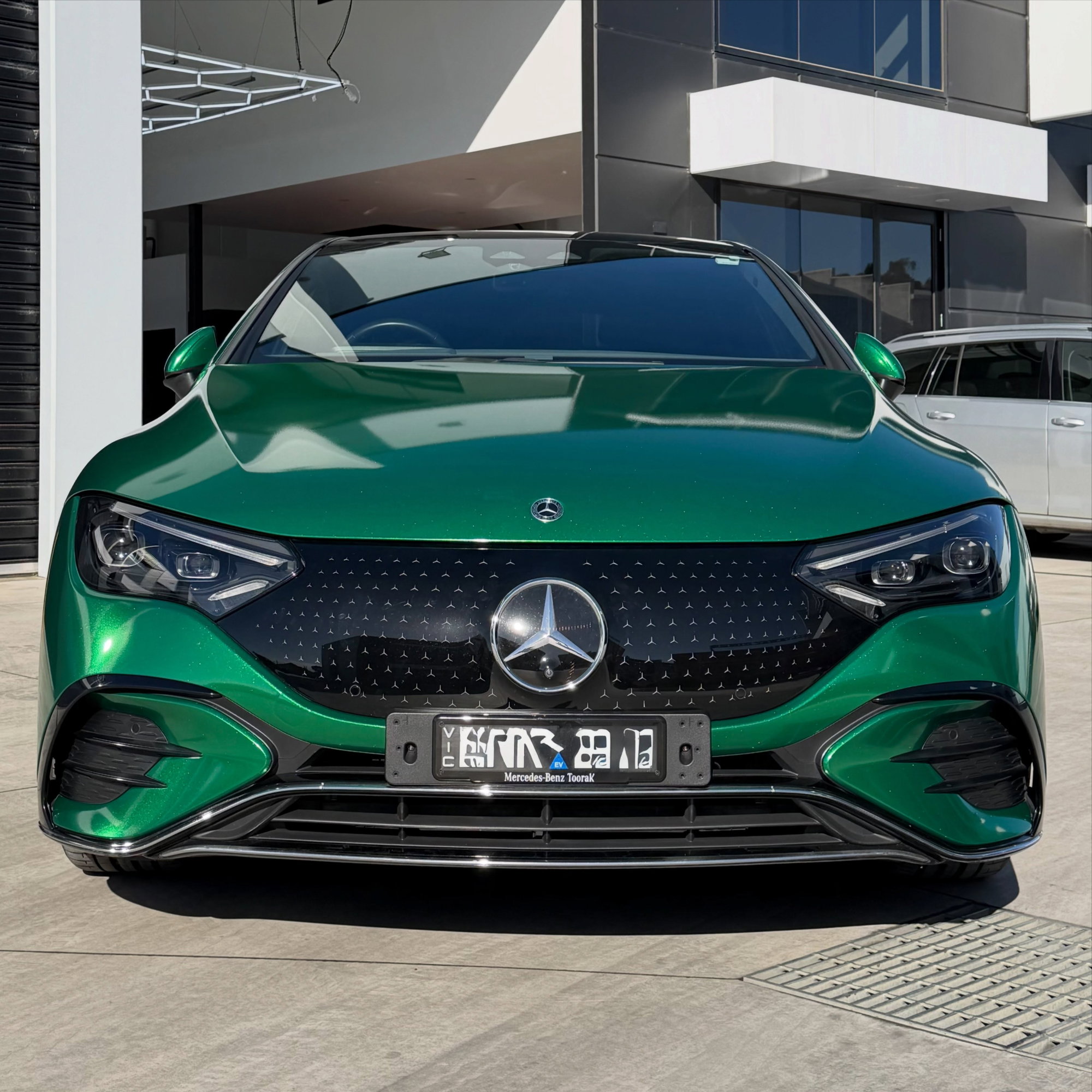Mercedes Benz EQE300 in Radioactive Green - Avery Dennison, shot 1 of 10