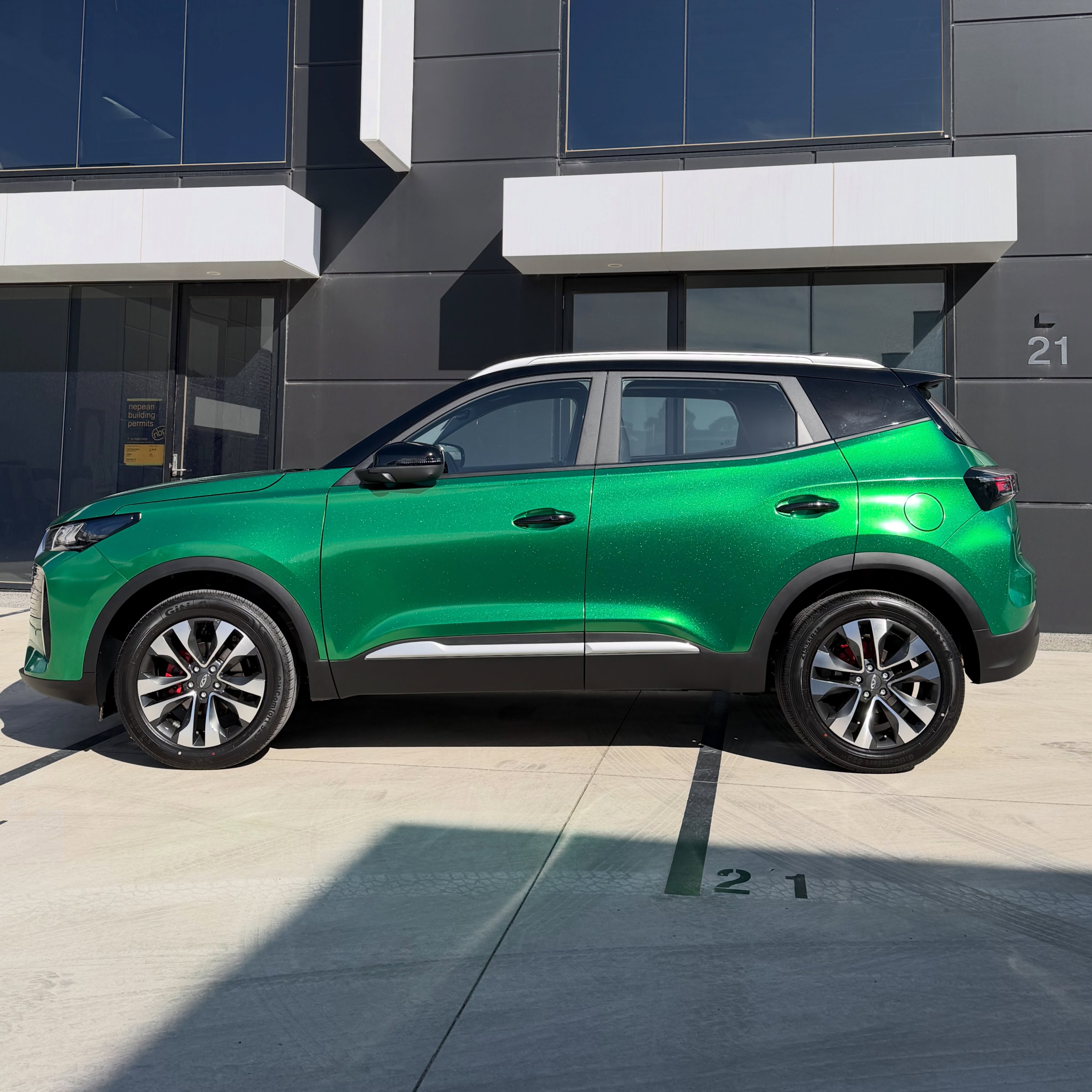 2026 Chery Tiggo 4 in Radioactive Green - Avery Dennison, shot 4 of 9